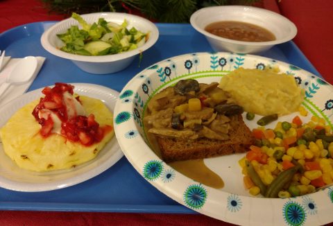 Vegetarian meal at Soup Kitchen